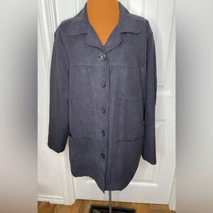 COACO New York Black Suede Jacket Size Large